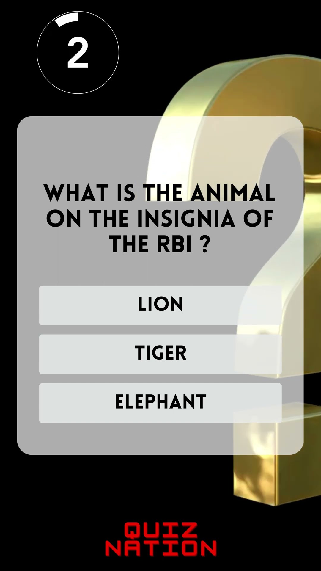 What Is The Animal On The Insignia Of RBI shorts quiz gk YouTube What Is The Animal On The Insignia Of RBI shorts quiz gk YouTube