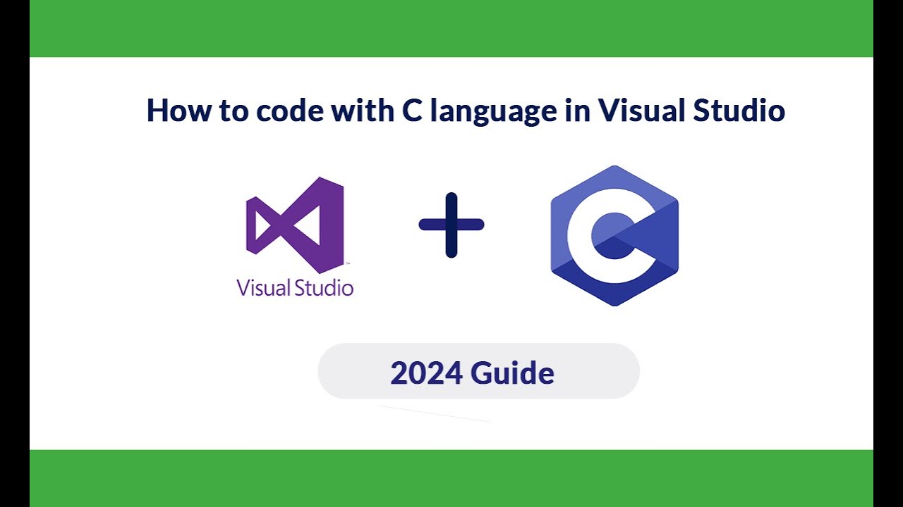 How to write C language codes with Visual Studio. - YouTube