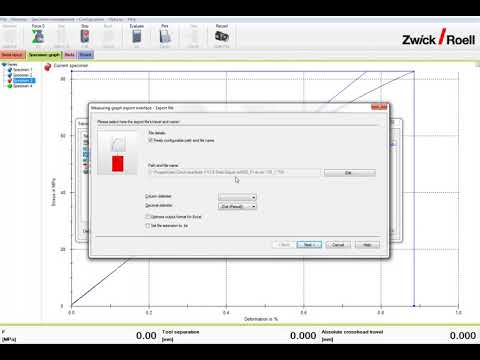 TestXpert II Raw Data Curve Export