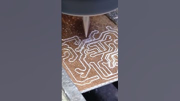 CNC PCB engraving in the lab #circuit #electronic #pcb #cnc