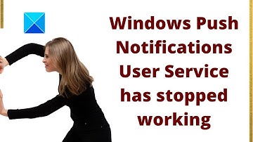 Windows Push Notifications User Service has stopped working