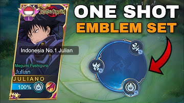 GLOBAL JULIAN ONESHOT DAMAGE HACK BUILD AND EMBLEM SET 2023🔥 - Mobile Legends Bang Bang
