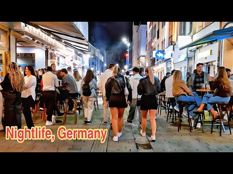 Nightlife In Düsseldorf City Of Single Girls Never Sleeps Always Partying Germany 4K
