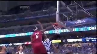 Lebron James Miami Heat DUNK SLAM SMASH Game 3 NBA Finals 2011 vs Mavs