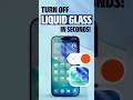 iOS 26: How to Turn Off Liquid Glass Effect on iPhone #ios26 #liquidglass #iphone