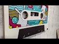 Tableau dcoratif cassette audio 100 cm pop art