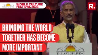 S Jaishankar At World Culture Festival 2023, 'Our Collective Living Must Become Harmonious' screenshot 1