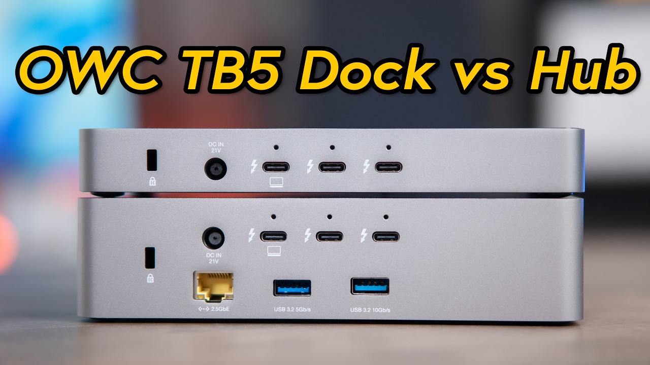 OWC Thunderbolt 5 Dock vs Thunderbolt Hub - YouTube