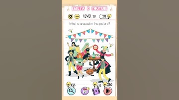 Brain Test Level 10 Key Answer - What is UNUSUAL in this Picture - Brain Test Cheat #EmilyaC