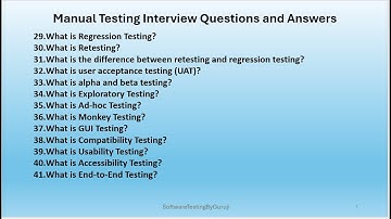 Software Testing Important Questions | Manual Testing Interview Questions & Answers- Part-6 | Basics