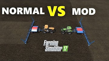 Farming Simulator 17 : NORMAL VS MOD!!! - Tools Comparison - SOWING MACHINES