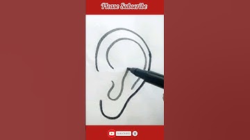 easy Ear drawing || Ears drawing for beginners #ytshorts #ears #drawing #shorts