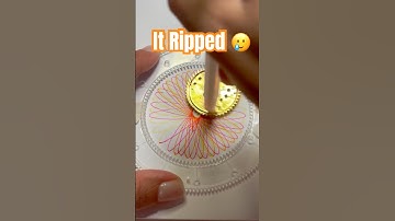 I tried to triple spirograph 3 different colors and it ripped 🥲 #spirographasmr #spirograph #relax