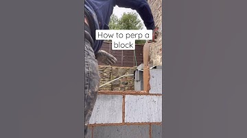 How to perp a block #bricklaying #bricklayer #blocklaying #masonry #mortar #construction #shorts