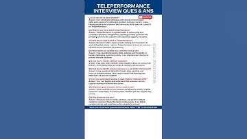 Teleperformance Interview Questions and Answers For Freshers and Experienced