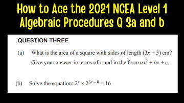 How to Ace the 2021 NCEA Level 1 Algebraic Procedures (MCAT) Examination Question 3a and b.