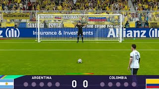 Argentina vs Colombia penalty shootout | Copa America Final 2024 - eFootball PES 2021