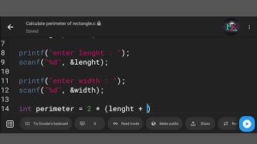 Write a program to calculate perimeter of rectangle in c language || @mrpkcoder
