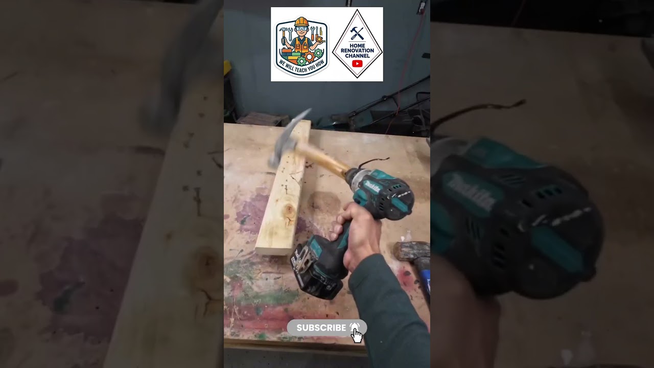 This Drill Hack Changes Everything 🔥🔨 #DIY #diyfail #woodworking