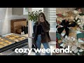 COZY WEEKEND AT HOME | wrapping presents, baking cookies &amp; zara haul