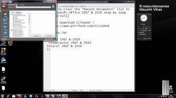 How to clear the Recent Documents list in Microsoft Office 2007 & 2010 Step By Step Tutorial