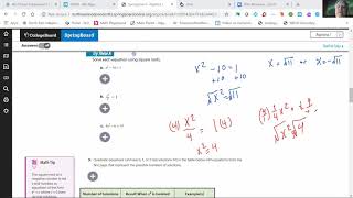 SpringBoard Algebra 1, Unit 5 Lesson 32-1 The Square Root Method