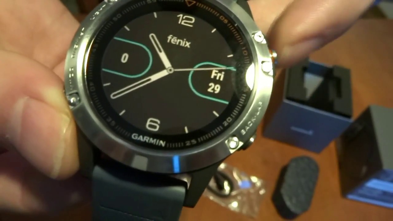 Garmin fenix 5 unboxing Silver with Granite Blue - YouTube