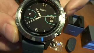 Garmin fenix 5 unboxing Silver with Granite Blue Band