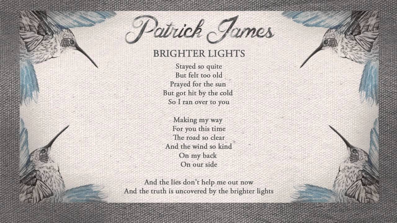 Patrick James Brighter Lights (Lyric Video) YouTube