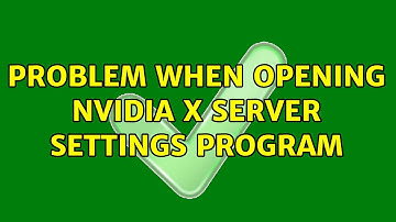 Ubuntu: Problem when opening nvidia x server settings program