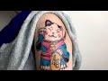 Japanese Cat Tattoo Time Lapse