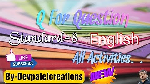 Q for Question. STD 8 .Unit .1. all activities.@devpatelcreations