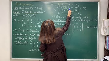 Đại số tuyến tính - Chương 2. Bài 3. Hạng ma trận