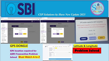 SBI CSP! How to connect a GPS dongel in an AEPS transaction? Latitude & Longitude 100%problem Solve!