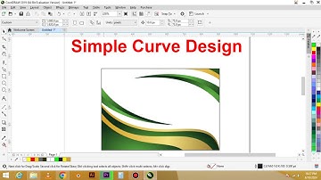 Simple Curve Design Vector in Coreldraw | Coreldraw Tutorials