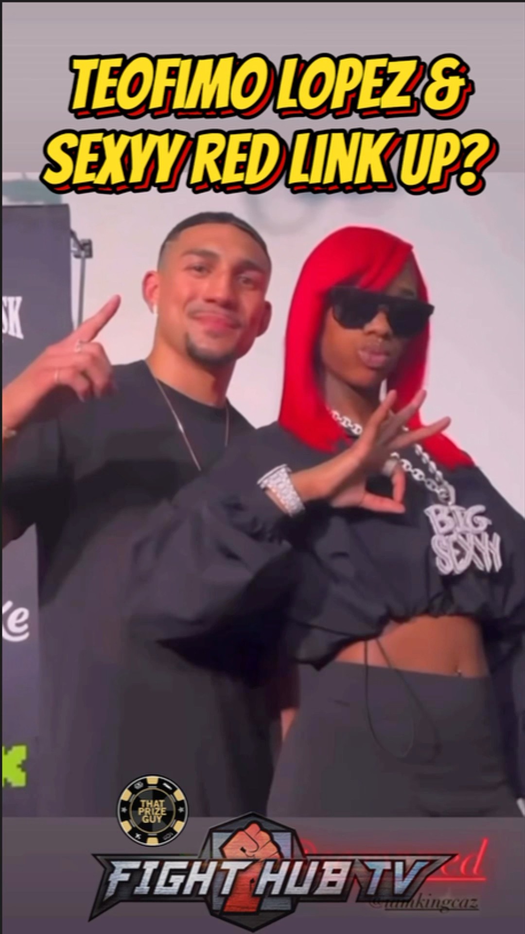 Teofimo Lopez MEETS Rapper Sexxy Red at Adin Ross boxing event!
