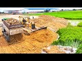 Big Project, Filling Up The Land huge, Heavy equipment​ Machinery, Bulldozer &amp; Dump Truck