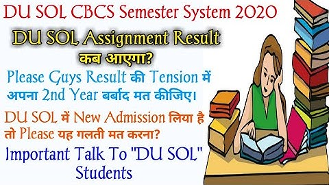 DU SOL Assignment Result! Important Talk To "DU SOL" Students! By Topper study