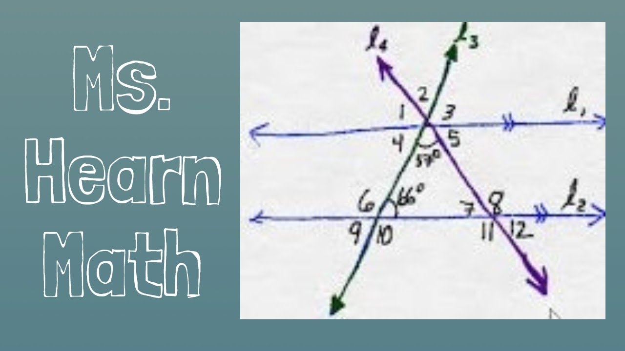 Angles Formed By Parallel Lines And Transversals