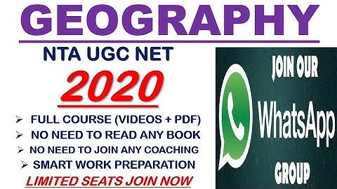 Ugc Net June 2020 Geography whatsapp Group