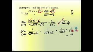 1.3 Evaluating Limits Analytically (part 2)