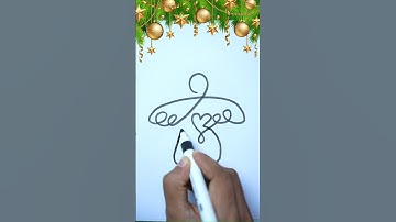 Christmas Angel in One Line 👼🎄 | Simple & Creative Drawing Idea