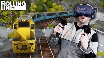 RIDE YOUR MODEL TRAIN CREATIONS IN VIRTUAL REALITY! | Rolling Line Gameplay (HTC Vive VR)