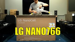 LG 2022 NANO76 55" Unboxing, Setup, Test and Review with 4K HDR Demo Videos 55NANO76