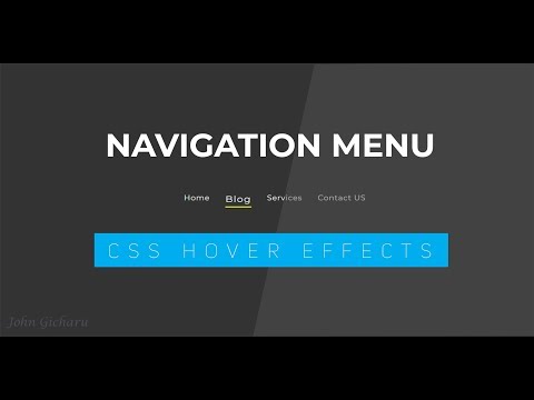 Cool CSS Navigation Menu| Menu Hover Effects| CSS Effects | HTML and CSS Only