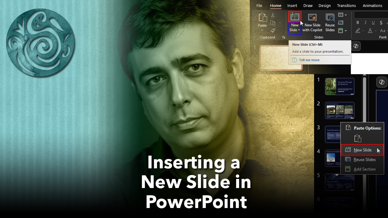 Inserting a New Slide in PowerPoint 365 - YouTube