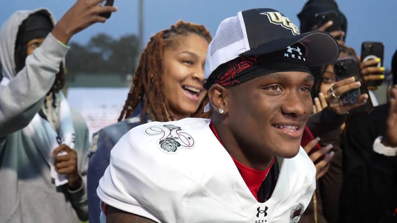 JAMES HILL SPORTS TYREN HORNES WR BOOKER HS 2026 UCF KNIGHT FOOTBALL UA ALL-AMERICA GAME 1-3-26