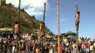 Get set go: Naga greased pole climbing competition