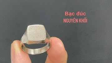 Nhẫn bạc đúc nguyên khối form vuông
