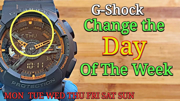 Casio G Shock | How To Change The Day Of The Week? | Adjust The Day (Mon, Tues...)